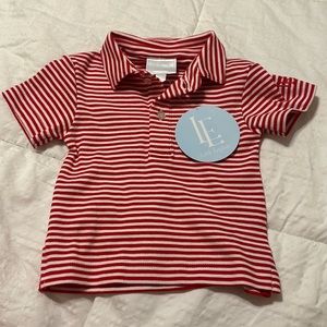 Red and white little English 12 month polo.  NWT